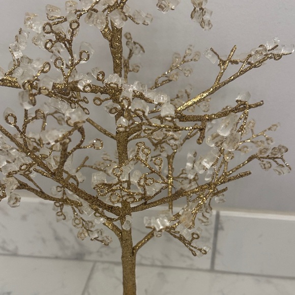 Gold Decorative Tree with Clear Crystal Accents - Picture 2 of 5